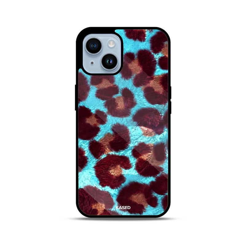 Burgundy Floral & Blue Aesthetic Cover- iPhone series