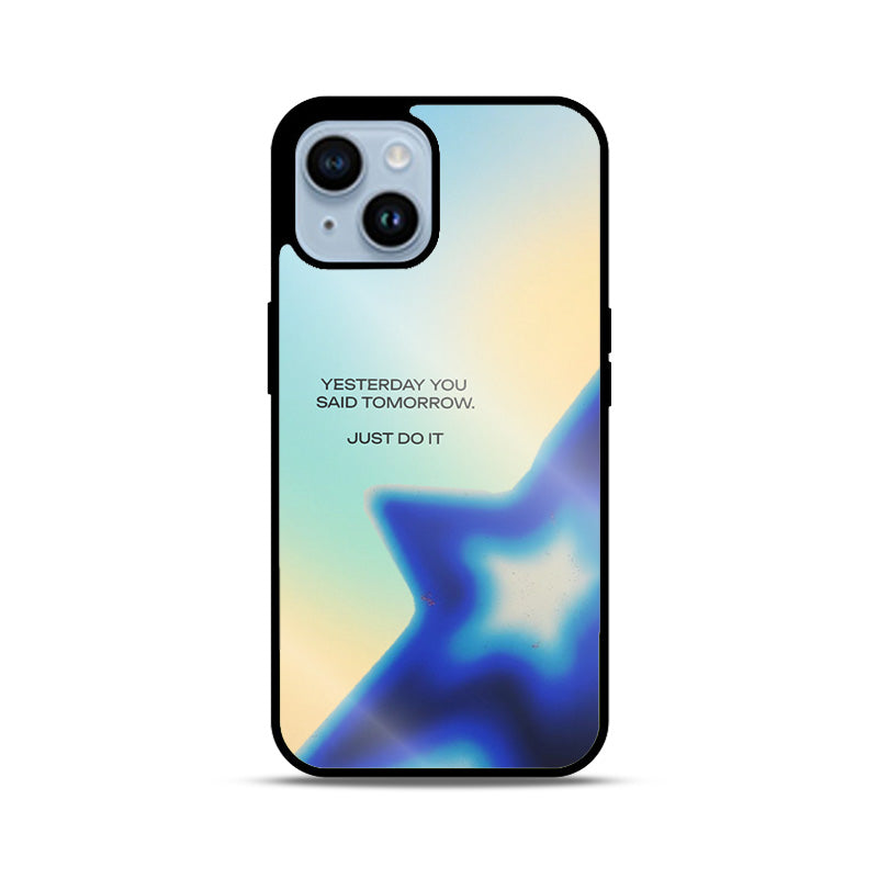 Blue Glow Motivation iPhone Case