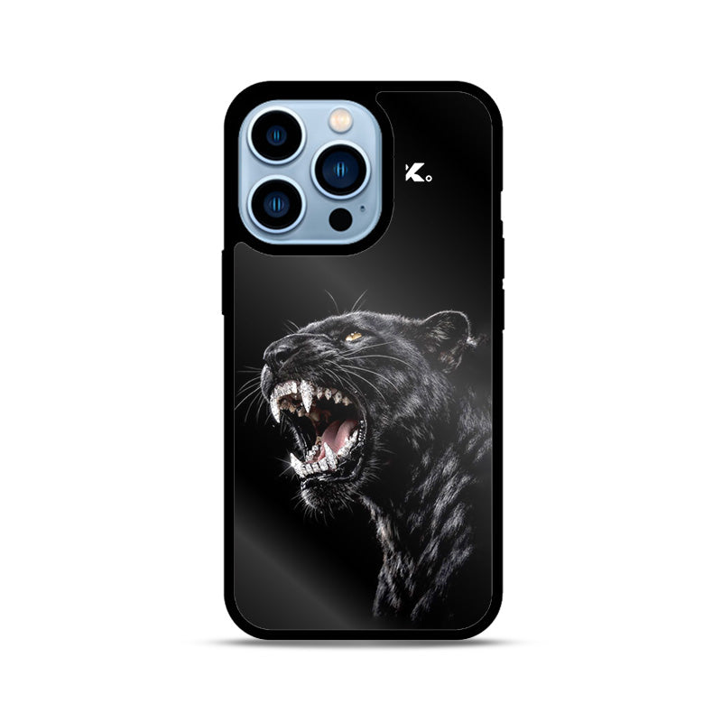 Fierce Black Panther Glossy- iPhone series case