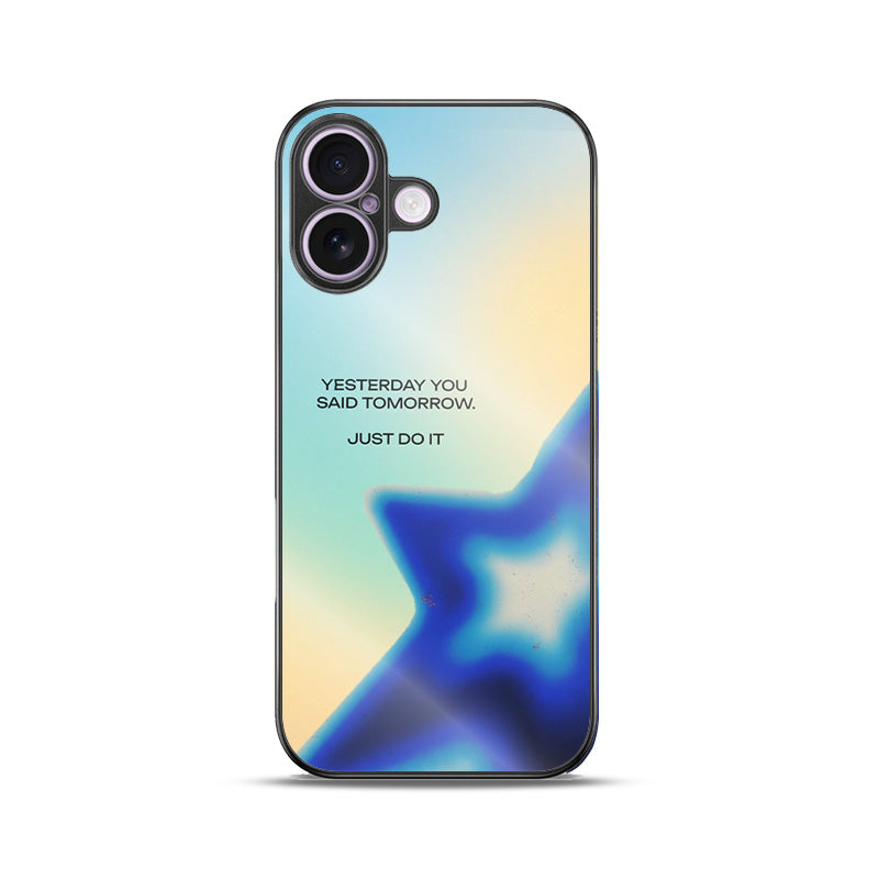 Blue Glow Motivation iPhone Case