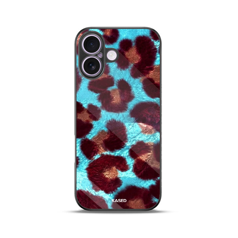 Burgundy Floral & Blue Aesthetic Cover- iPhone series