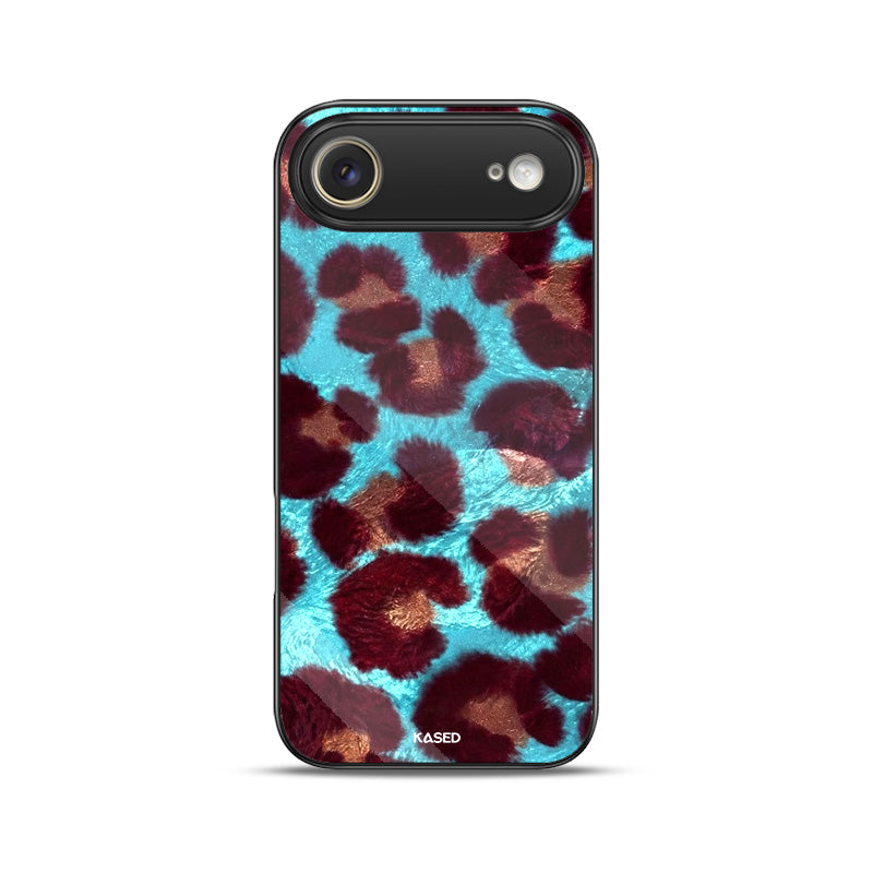 Burgundy Floral & Blue Aesthetic Cover- iPhone series