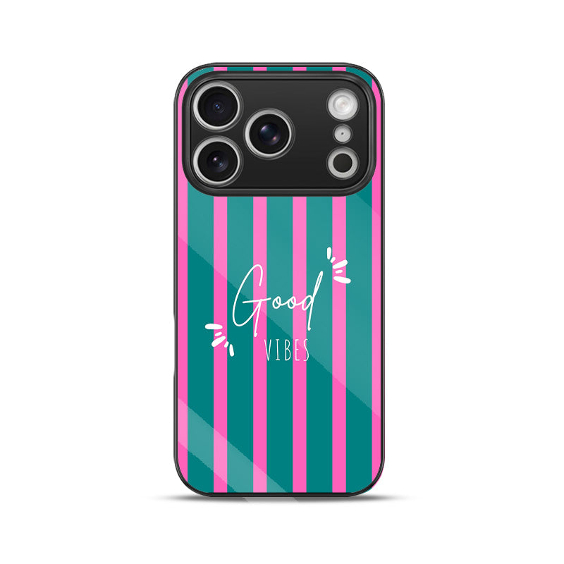 Good Vibes Striped case- iPhone series