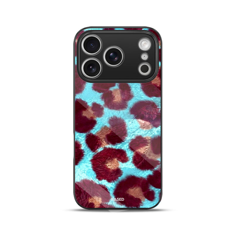 Burgundy Floral & Blue Aesthetic Cover- iPhone series