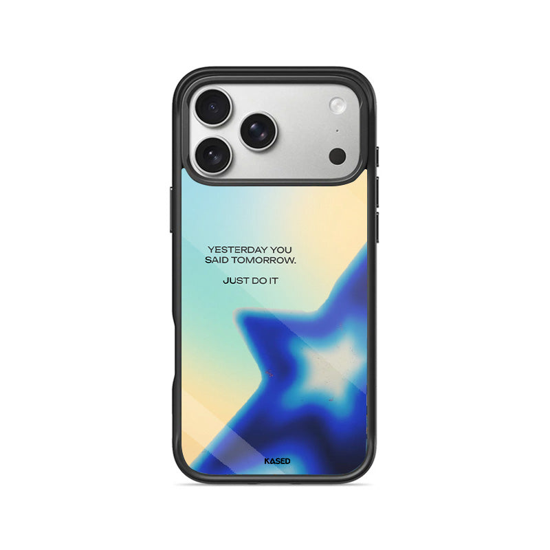 Blue Glow Motivation iPhone Case