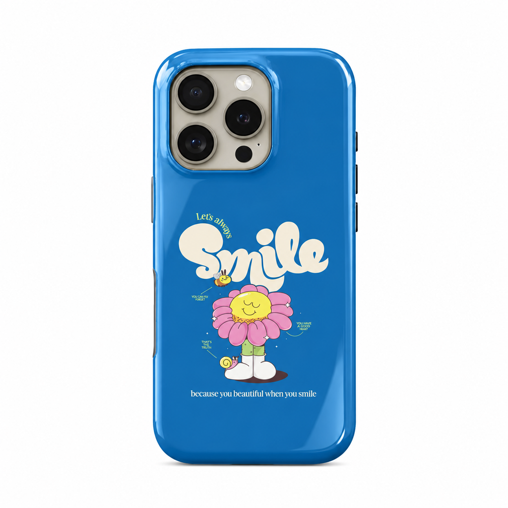 Smile Bloom Blue iPhone