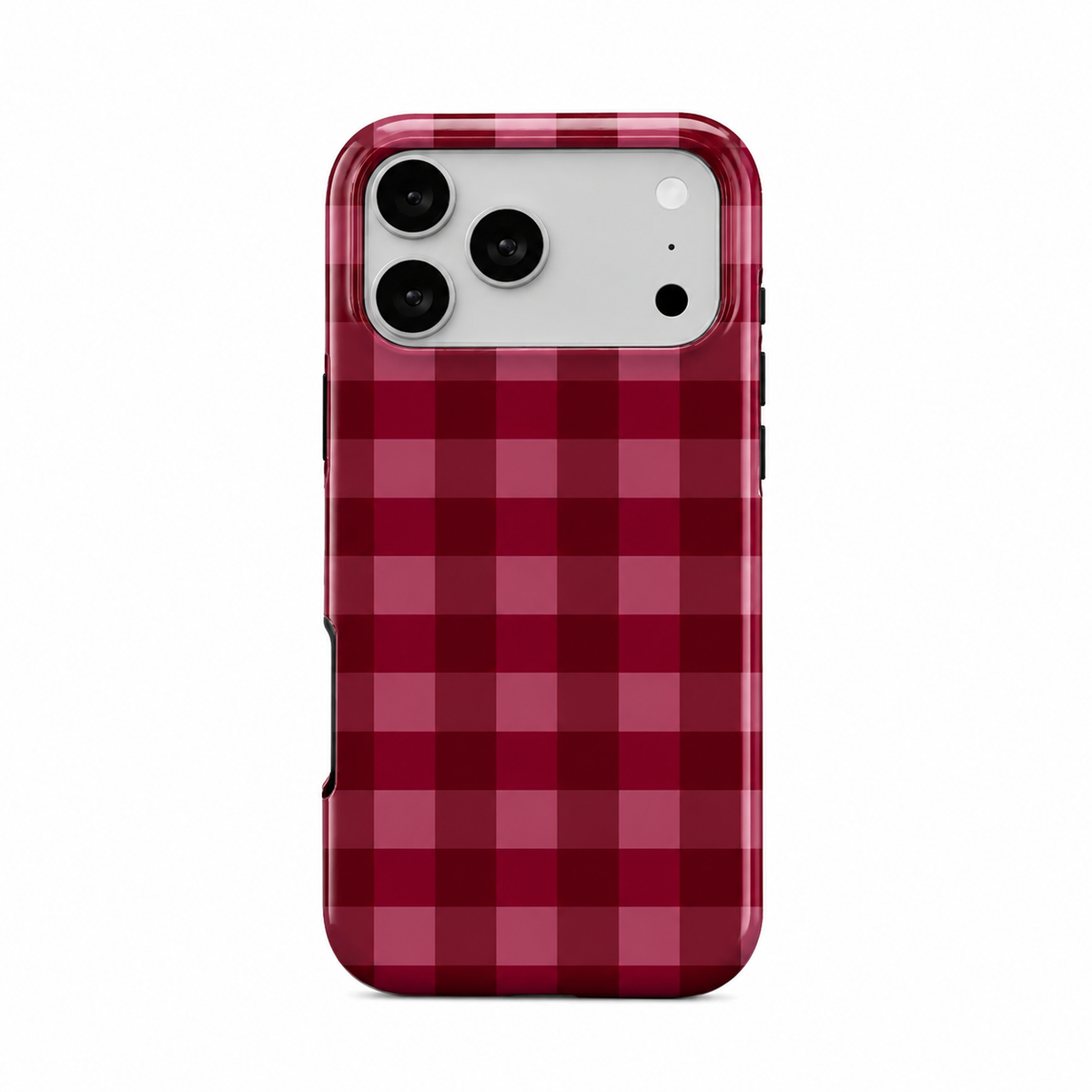 Cherry Checkered Glossy Phone Case
