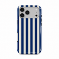 Retro Stripe Gloss Case - Navy Blue