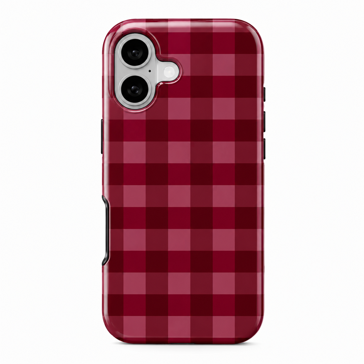 Cherry Checkered Glossy Phone Case
