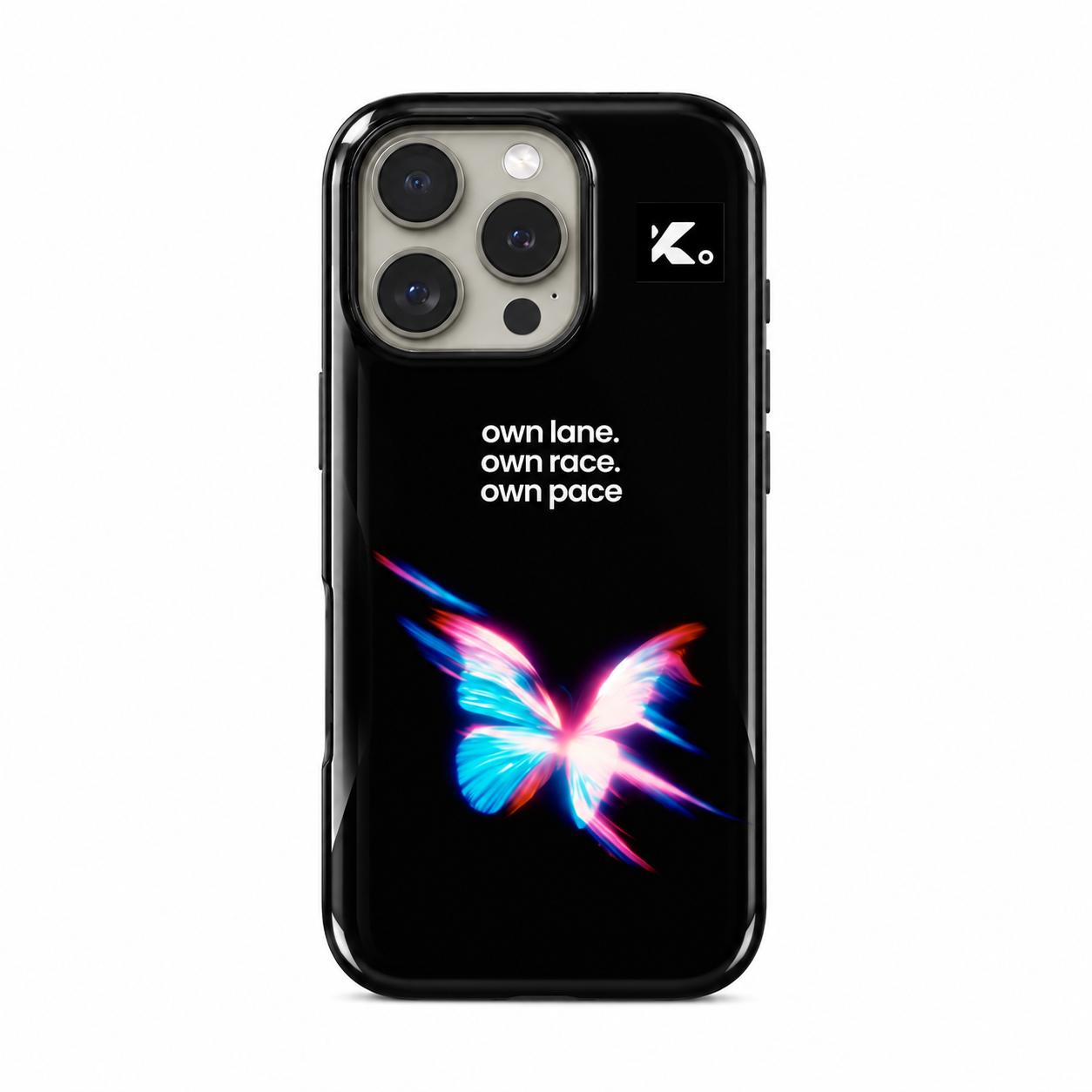 Own Your Pace – Neon Butterfly Case