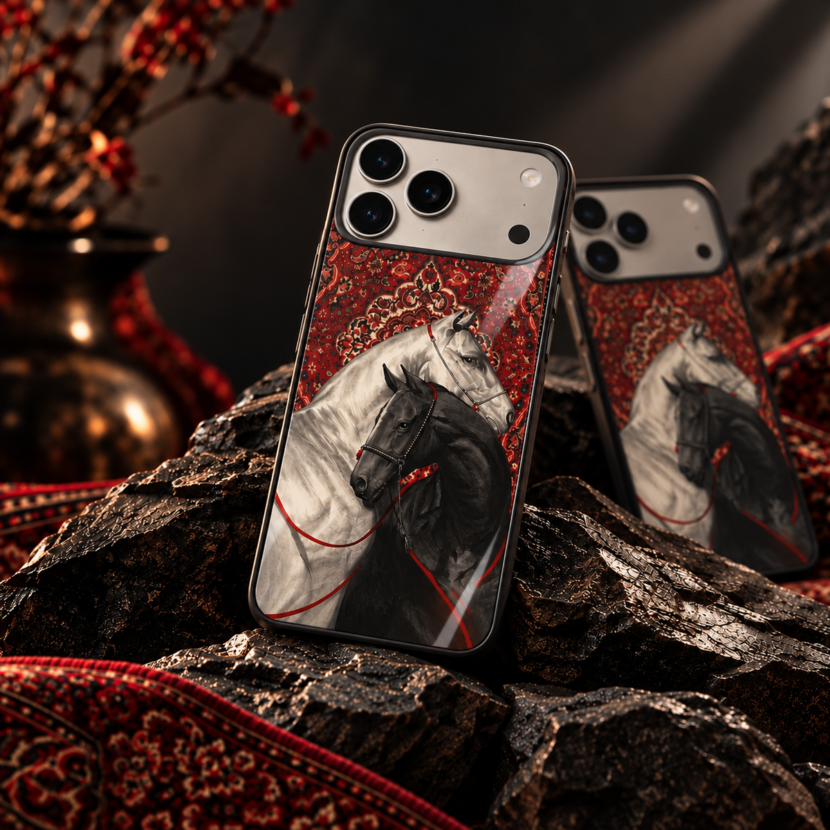 Vintage Horse Tapestry iPhone Case