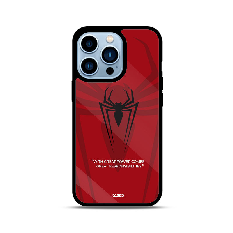Spider Emblem Quote iPhone Case