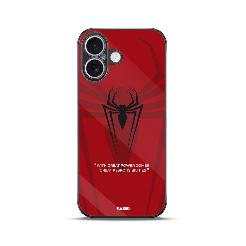 Spider Emblem Quote iPhone Case
