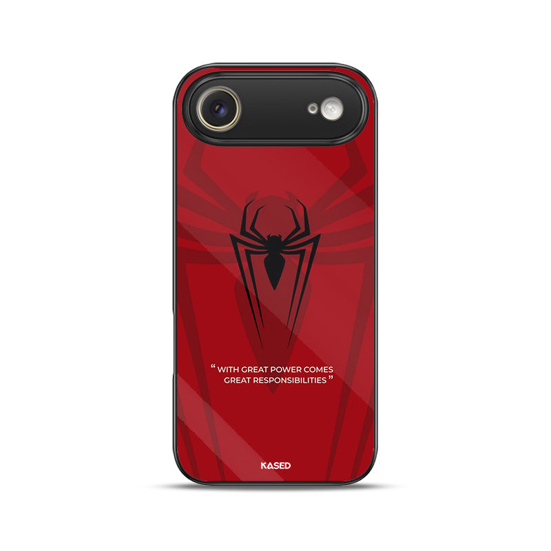 Spider Emblem Quote iPhone Case