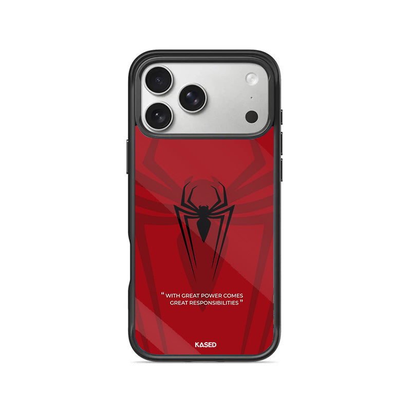 Spider Emblem Quote iPhone Case